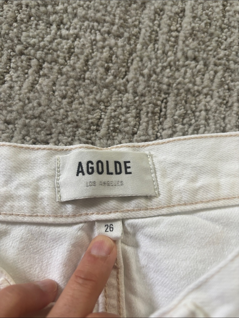 Agolde White Riley Jean - Picture 2 of 4